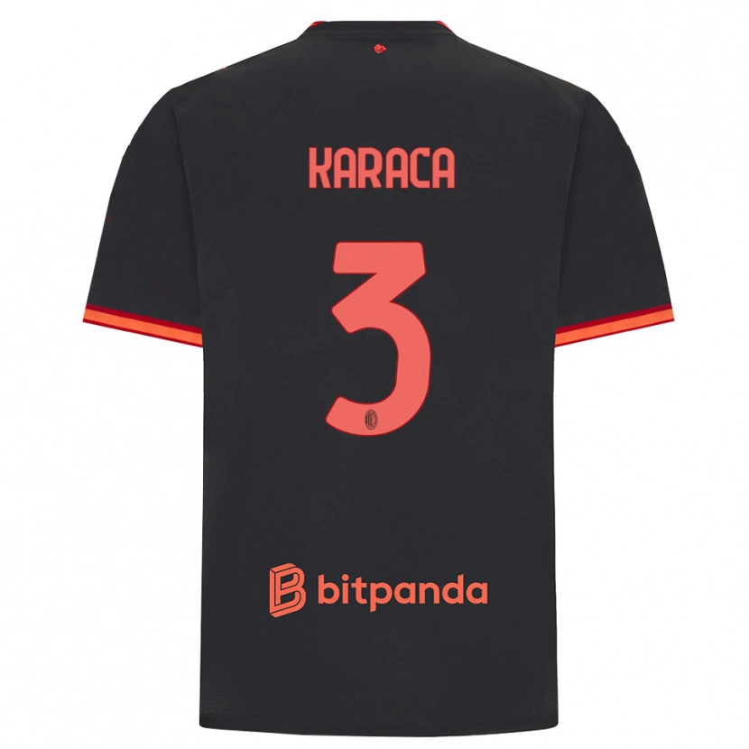 Danxen Kid Berkay Karaca #3 Black Red Third Jersey 2026/27 T-Shirt