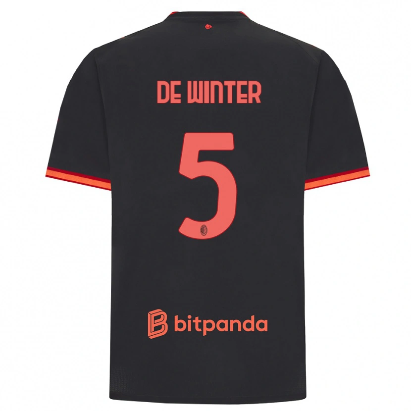 Danxen Kid Koni De Winter #5 Black Red Third Jersey 2026/27 T-Shirt