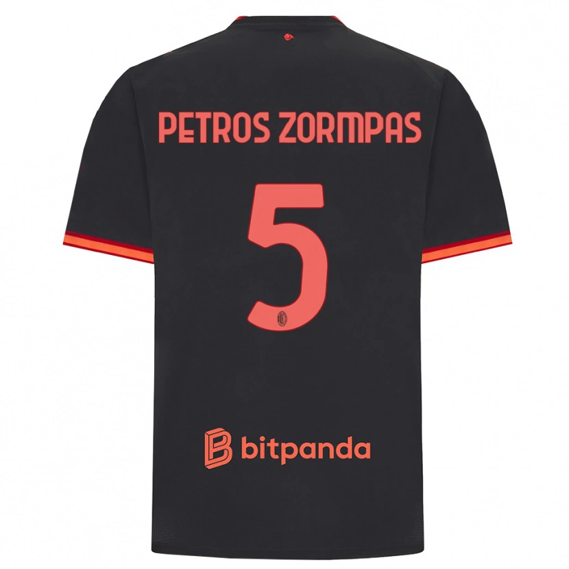 Danxen Kid Spyridon Petros Zorbas #5 Black Red Third Jersey 2026/27 T-Shirt
