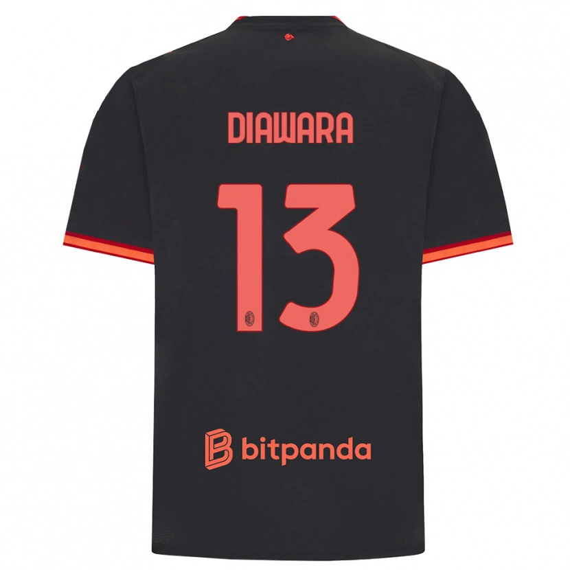 Danxen Kid Sankhoun Diawara #13 Black Red Third Jersey 2026/27 T-Shirt
