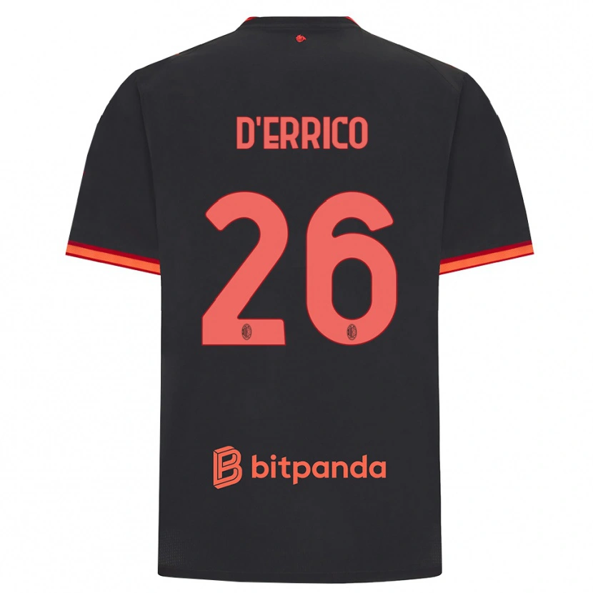 Danxen Kid Leonardo D'errico #26 Black Red Third Jersey 2026/27 T-Shirt