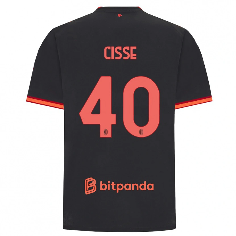 Danxen Kid El Hadji Malick Cissé #40 Black Red Third Jersey 2026/27 T-Shirt