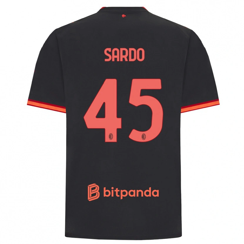 Danxen Kid Jacopo Sardo #45 Black Red Third Jersey 2026/27 T-Shirt
