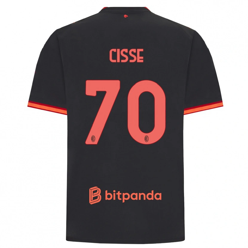 Danxen Kid Alphadjo Cissè #70 Black Red Third Jersey 2026/27 T-Shirt