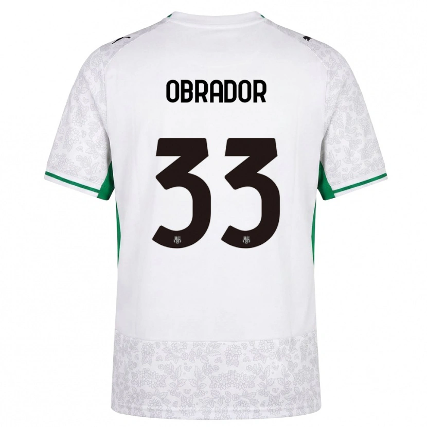 Danxen Men Rafa Obrador #33 White Black Green Away Jersey 2026/27 T-Shirt