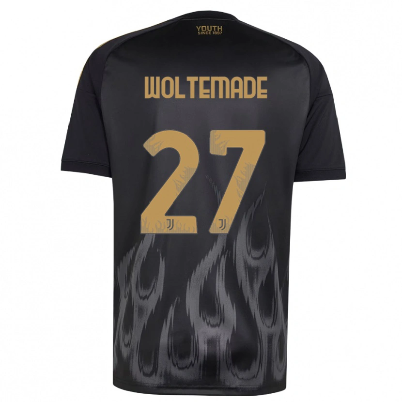 Danxen Men Nick Woltemade #27 Black Brown Third Jersey 2026/27 T-Shirt