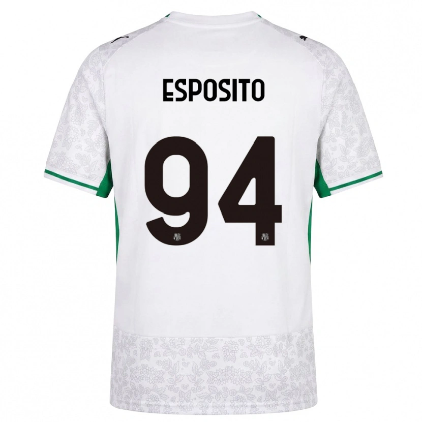 Danxen Men Sebastiano Esposito #94 White Black Green Away Jersey 2026/27 T-Shirt