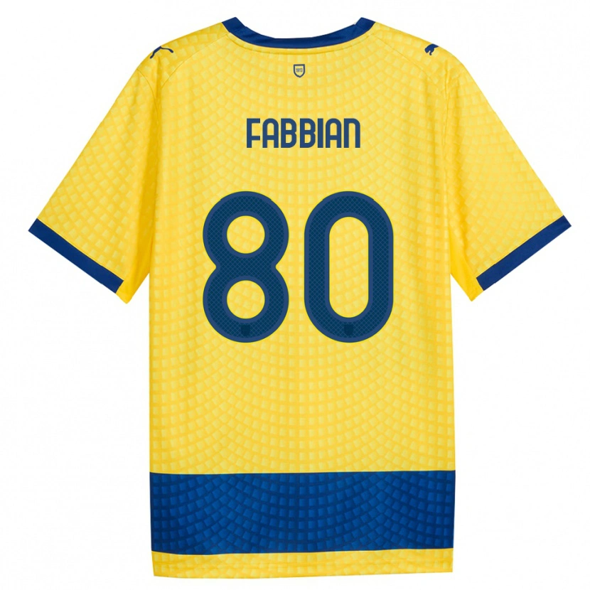 Danxen Men Giovanni Fabbian #80 Yellow Blue Black Away Jersey 2026/27 T-Shirt