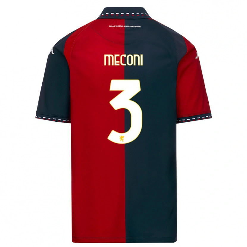 Danxen Men Edoardo Meconi #3 Red Black White Home Jersey 2026/27 T-Shirt