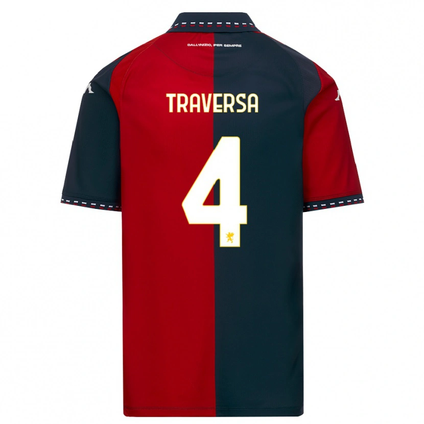 Danxen Men Pietro Traversa #4 Red Black White Home Jersey 2026/27 T-Shirt