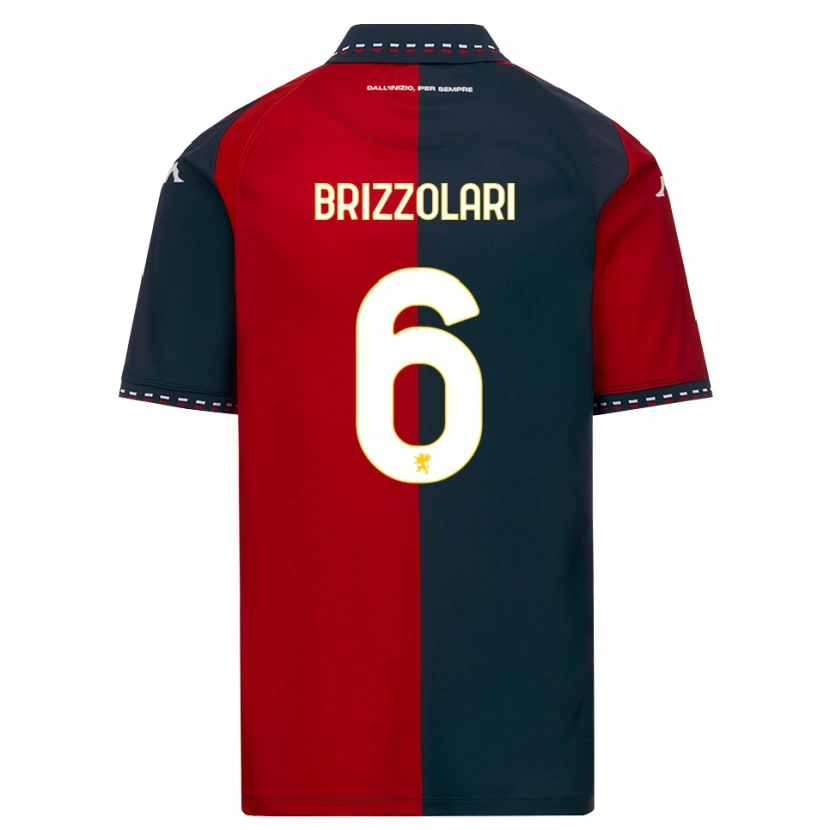 Danxen Men Mattia Brizzolari #6 Red Black White Home Jersey 2026/27 T-Shirt