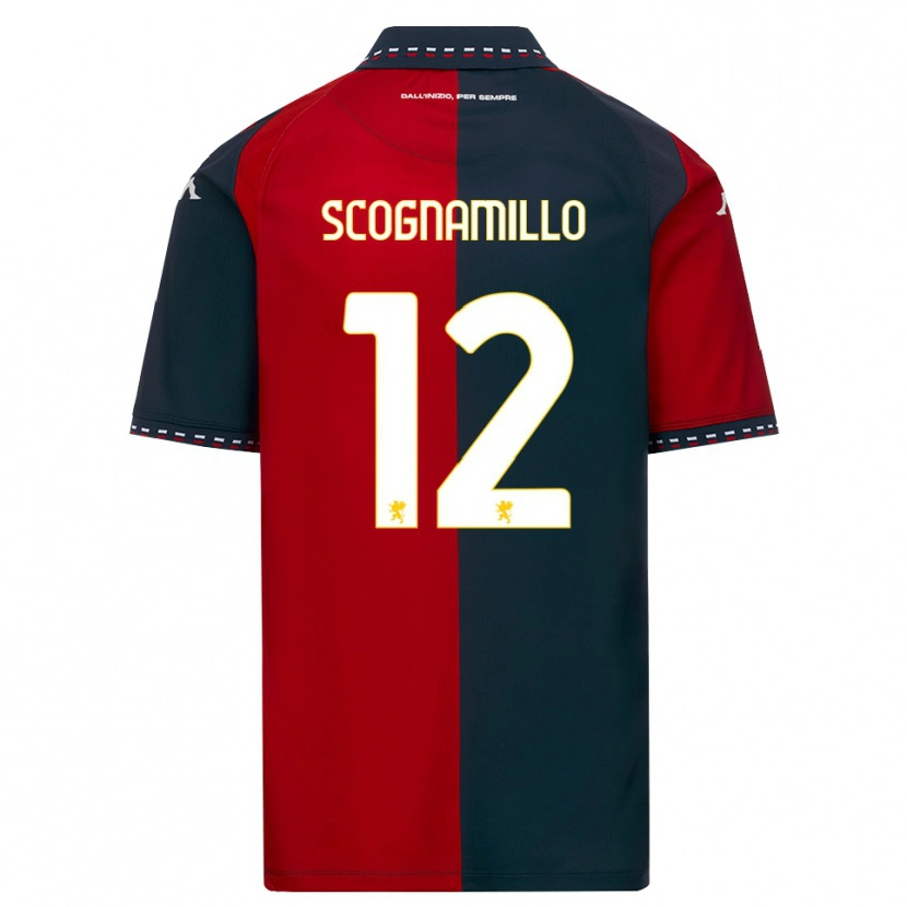 Danxen Men Andrea Scognamillo #12 Red Black White Home Jersey 2026/27 T-Shirt