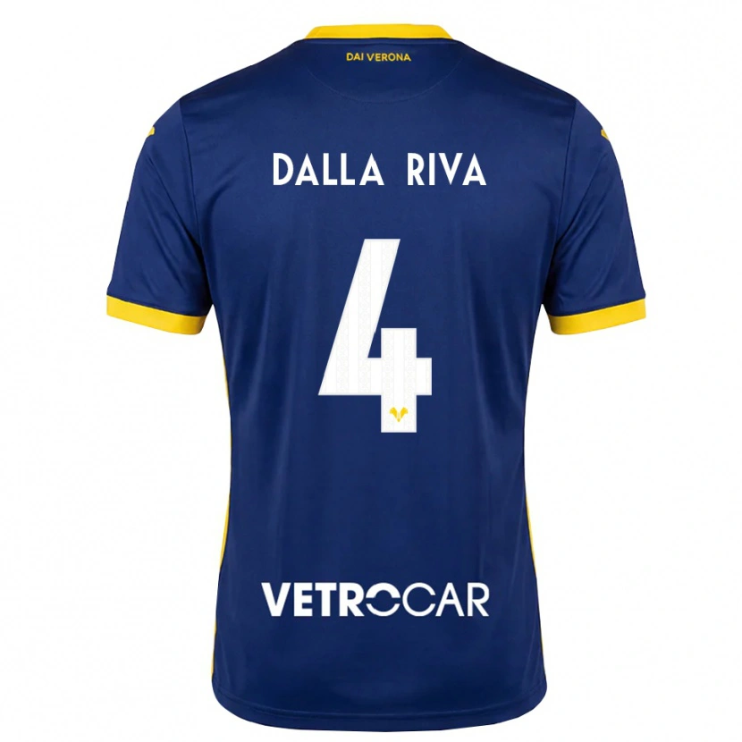 Danxen Men Stefano Dalla Riva #4 Royal Blue Yellow White Home Jersey 2026/27 T-Shirt