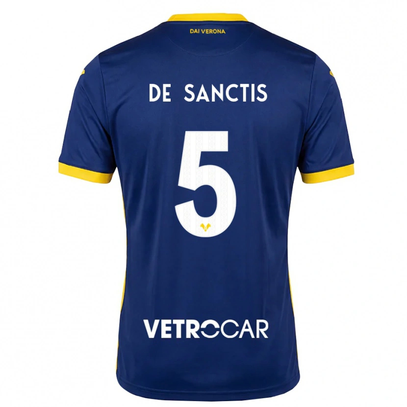 Danxen Men Aurora De Sanctis #5 Royal Blue Yellow White Home Jersey 2026/27 T-Shirt