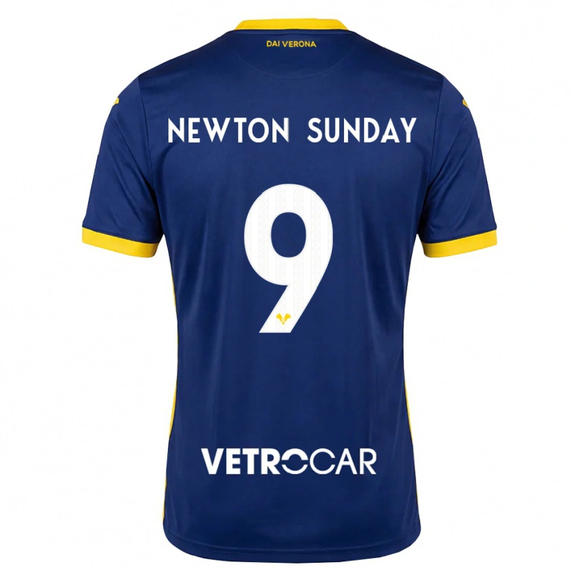 Danxen Men Eloghosa Newton Sunday #9 Royal Blue Yellow White Home Jersey 2026/27 T-Shirt