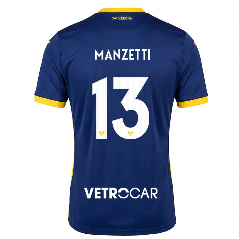 Danxen Men Aurora Manzetti #13 Royal Blue Yellow White Home Jersey 2026/27 T-Shirt
