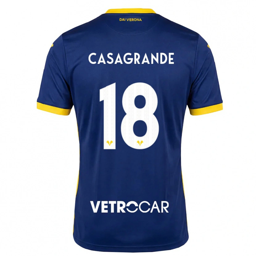 Danxen Men Davide Casagrande #18 Royal Blue Yellow White Home Jersey 2026/27 T-Shirt