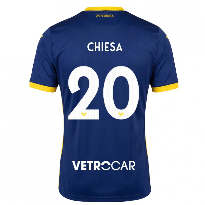 Danxen Men Mattia Chiesa #20 Royal Blue Yellow White Home Jersey 2026/27 T-Shirt