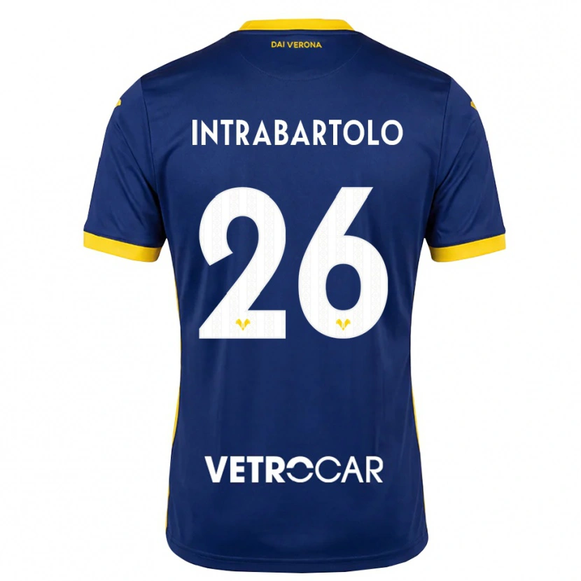 Danxen Men Denis Intrabartolo #26 Royal Blue Yellow White Home Jersey 2026/27 T-Shirt