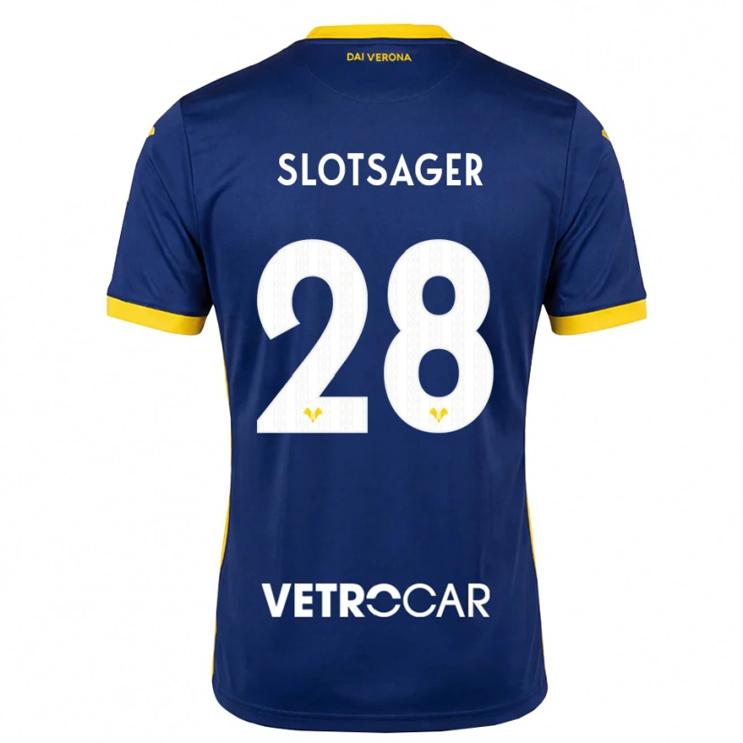 Danxen Men Tobias Slotsager #28 Royal Blue Yellow White Home Jersey 2026/27 T-Shirt