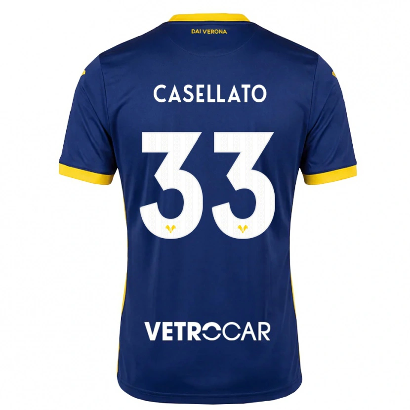 Danxen Men Elisa Casellato #33 Royal Blue Yellow White Home Jersey 2026/27 T-Shirt
