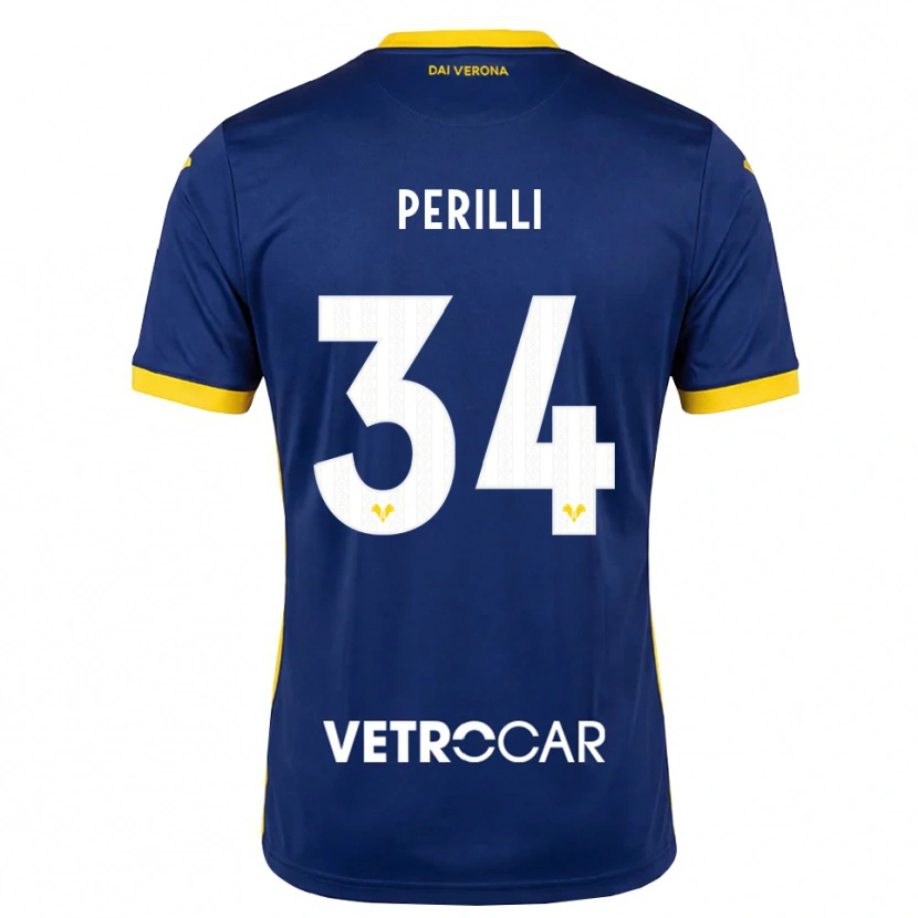 Danxen Men Simone Perilli #34 Royal Blue Yellow White Home Jersey 2026/27 T-Shirt