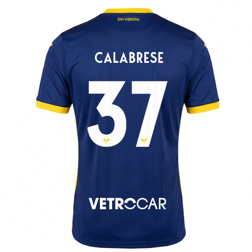 Danxen Men Nicolò Calabrese #37 Royal Blue Yellow White Home Jersey 2026/27 T-Shirt