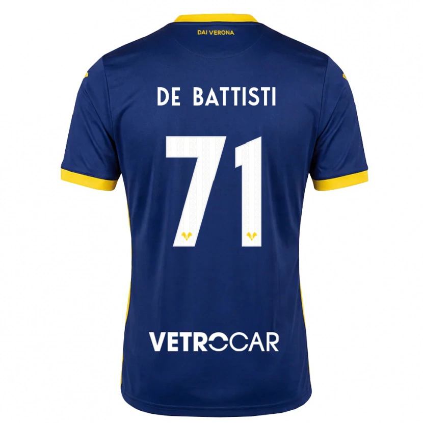 Danxen Men Davide De Battisti #71 Royal Blue Yellow White Home Jersey 2026/27 T-Shirt