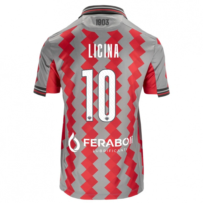 Danxen Men Adin Licina #10 Grey Red White Home Jersey 2026/27 T-Shirt