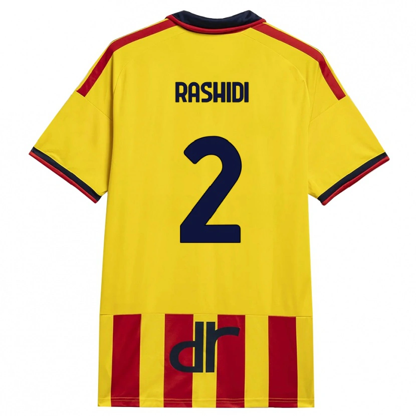 Danxen Men William Rashidi #2 Yellow Red Home Jersey 2026/27 T-Shirt