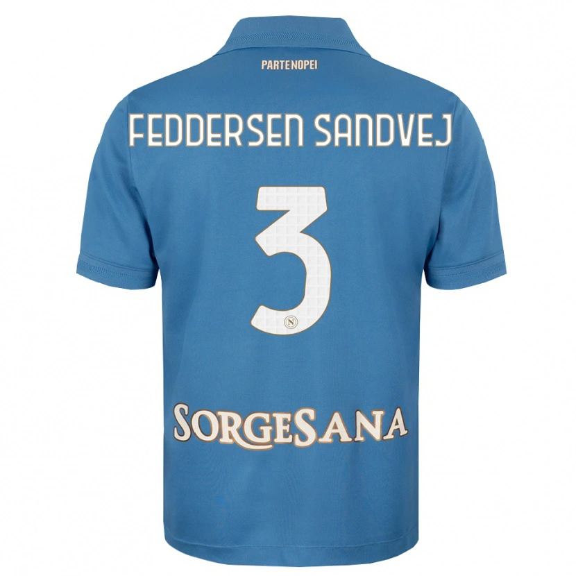 Danxen Men Cecilie Feddersen Sandvej #3 Haze Blue White Home Jersey 2026/27 T-Shirt