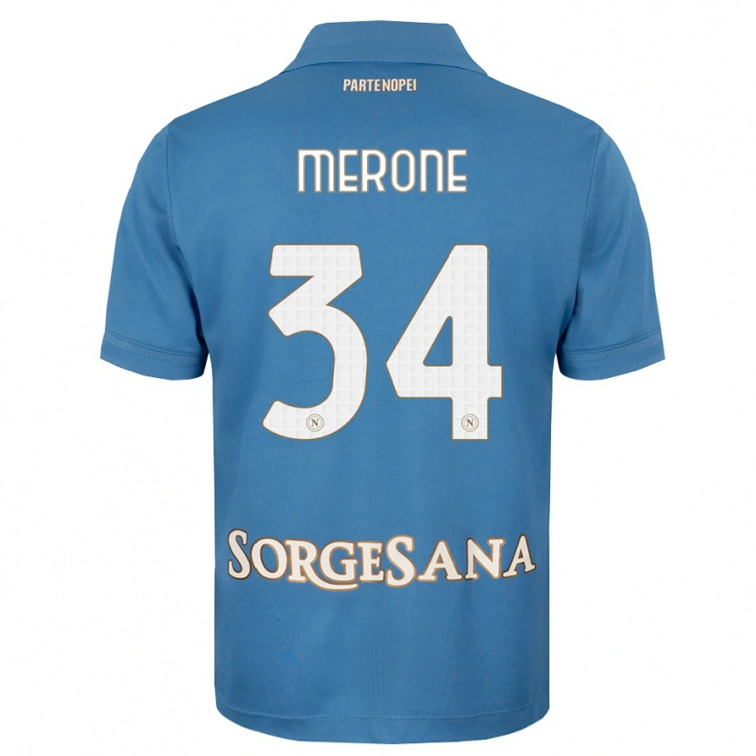 Danxen Men Alessandro Merone #34 Haze Blue White Home Jersey 2026/27 T-Shirt