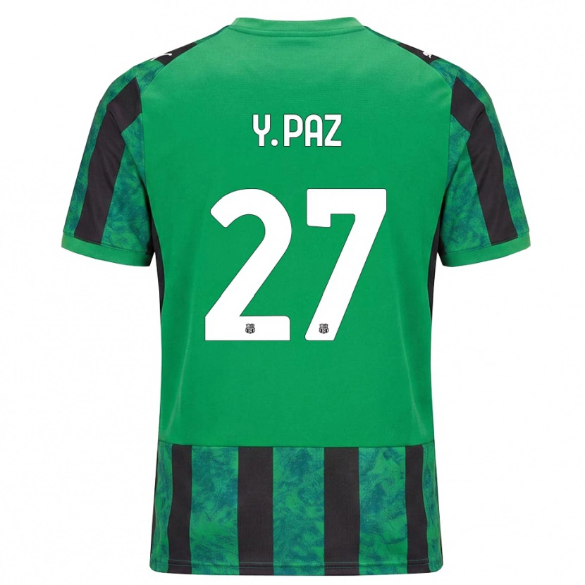 Danxen Men Yeferson Paz #27 Green Black White Home Jersey 2026/27 T-Shirt