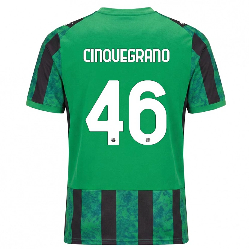 Danxen Men Simone Cinquegrano #46 Green Black White Home Jersey 2026/27 T-Shirt