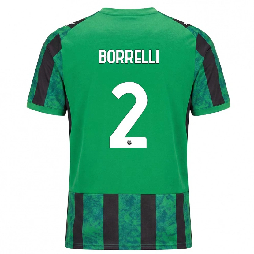 Danxen Men Michele Borrelli #2 Green Black White Home Jersey 2026/27 T-Shirt