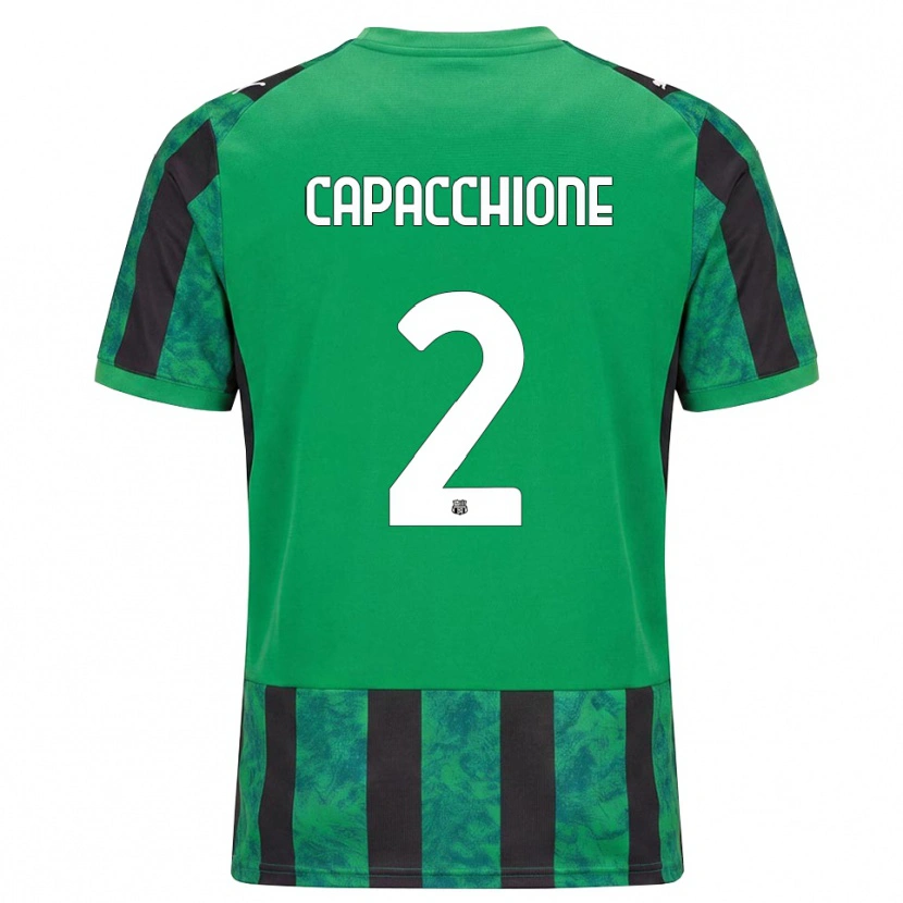 Danxen Men Cristian Capacchione #2 Green Black White Home Jersey 2026/27 T-Shirt