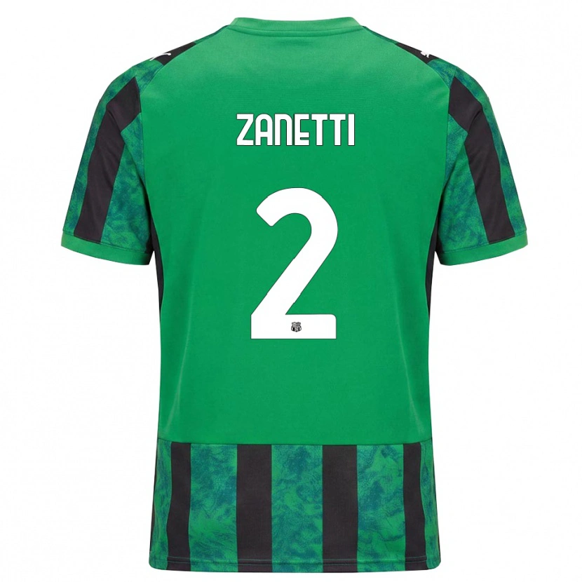 Danxen Men Matteo Zanetti #2 Green Black White Home Jersey 2026/27 T-Shirt