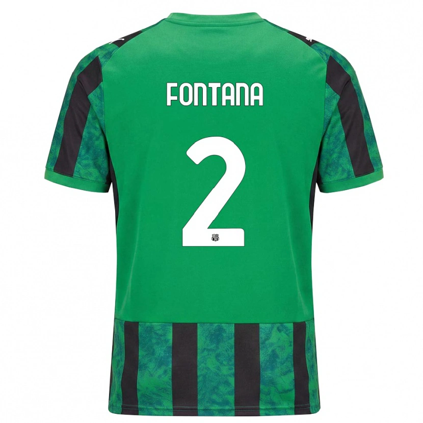 Danxen Men Fabrizio Fontana #2 Green Black White Home Jersey 2026/27 T-Shirt