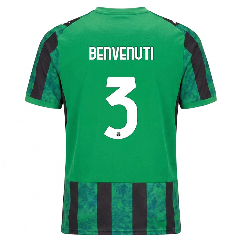 Danxen Men Tommaso Benvenuti #3 Green Black White Home Jersey 2026/27 T-Shirt