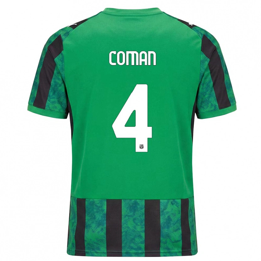 Danxen Men Rareș Coman #4 Green Black White Home Jersey 2026/27 T-Shirt