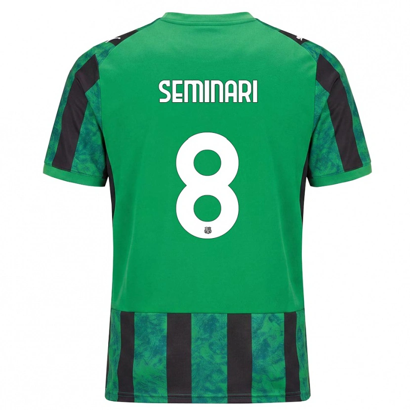 Danxen Men Giacomo Seminari #8 Green Black White Home Jersey 2026/27 T-Shirt
