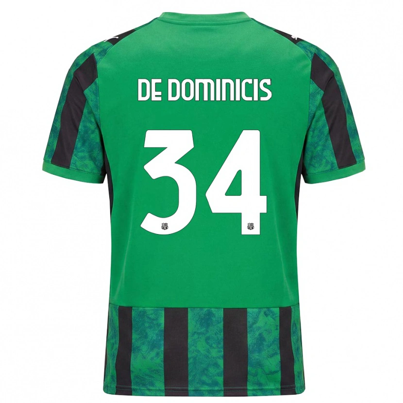 Danxen Men Diego De Dominicis #34 Green Black White Home Jersey 2026/27 T-Shirt