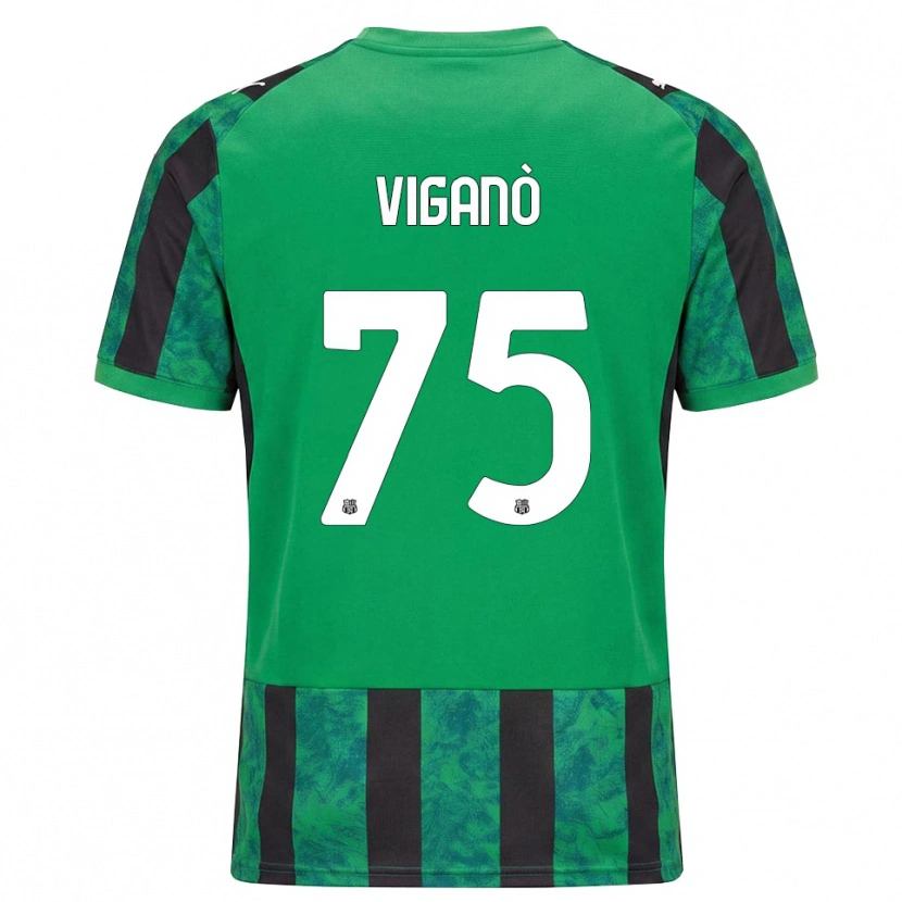Danxen Men Lorenzo Viganò #75 Green Black White Home Jersey 2026/27 T-Shirt
