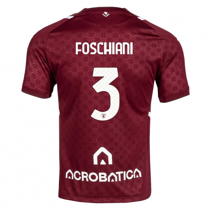 Danxen Men Francesco Foschiani #3 Burgundy White Home Jersey 2026/27 T-Shirt