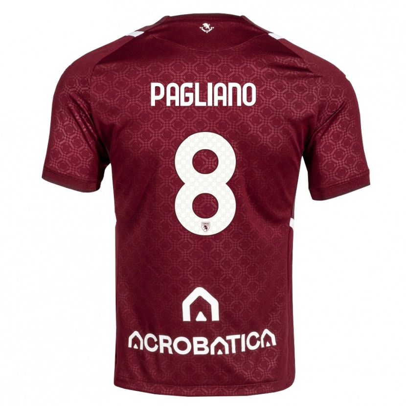 Danxen Men Nicolò Pagliano #8 Burgundy White Home Jersey 2026/27 T-Shirt