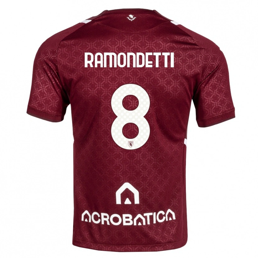 Danxen Men Vittorio Ramondetti #8 Burgundy White Home Jersey 2026/27 T-Shirt