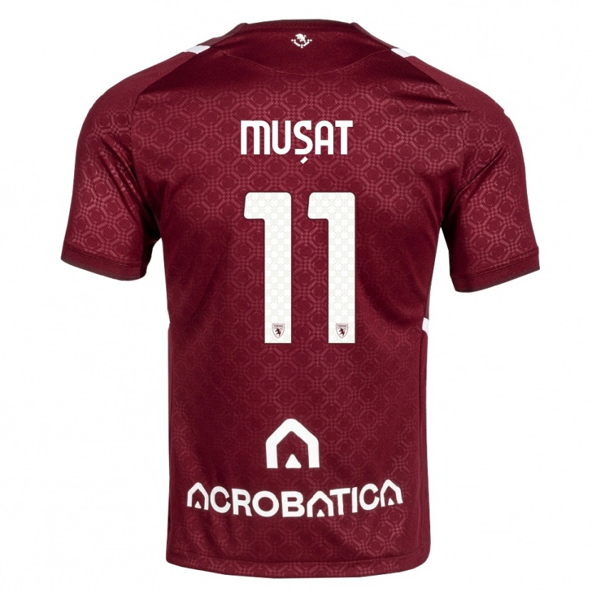 Danxen Men Nicolas Mușat #11 Burgundy White Home Jersey 2026/27 T-Shirt