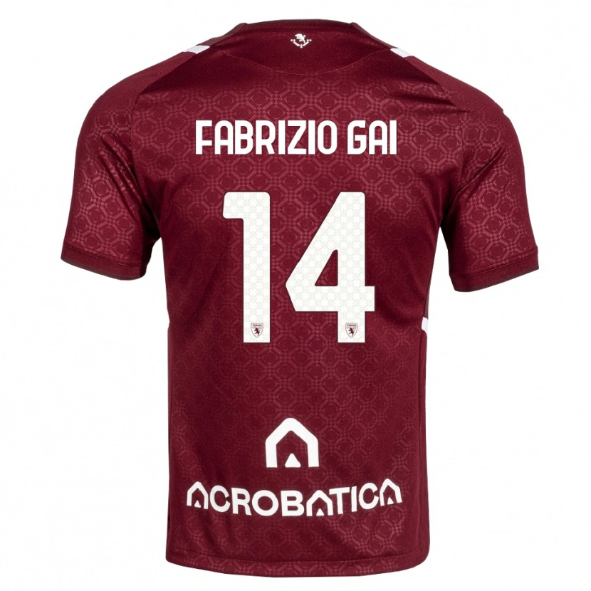 Danxen Men Fabrizio Gai #14 Burgundy White Home Jersey 2026/27 T-Shirt