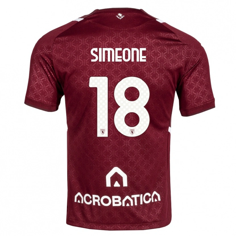 Danxen Men Giovanni Simeone #18 Burgundy White Home Jersey 2026/27 T-Shirt