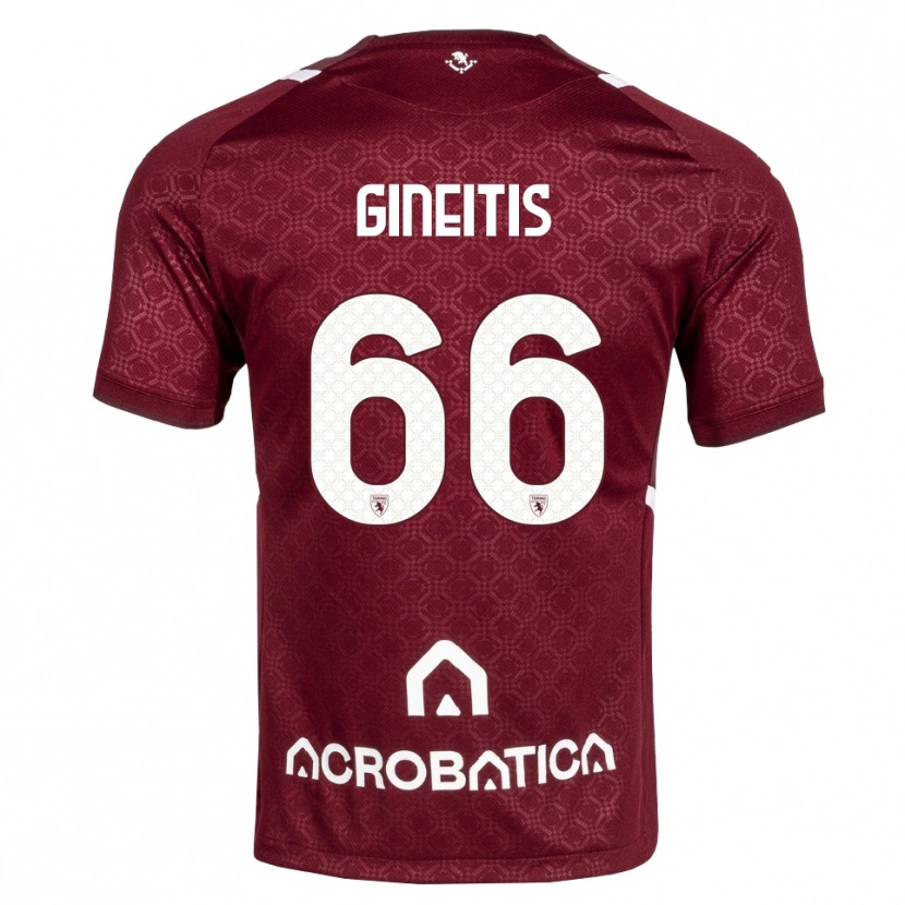Danxen Men Gvidas Gineitis #66 Burgundy White Home Jersey 2026/27 T-Shirt
